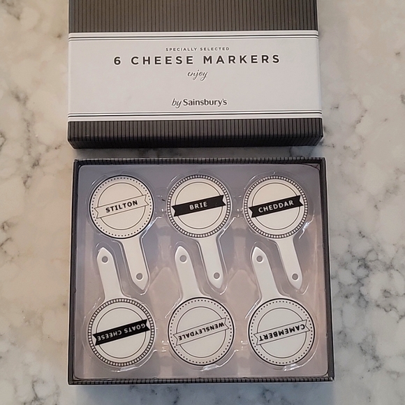 6 fine china cheese markers from UK - Picture 1 of 4